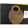 Image 2 : Western Union Tel. Co Brass Padlock  - NO Key