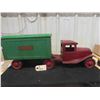 Image 1 : Buddy L Pressed Metal Express Line Truck + Trailer - combined size 6" x 9" x 24" 