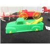 Image 2 : Plastic Toys, Horse + Wagon, Tractor, Farm Wagon, Manure Spreader, Tow Truck