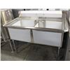 Image 1 : NEW DOUBLE COMPARTMENT S/S SINK W/ 24" X 24" X 14"