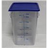 22 QT CLEAR POLY SQUARE FOOD STORAGE CONTAINER W/