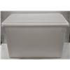 Image 1 : WHITE POLY 83.3L FOOD STORAGE BOX 26'X18'X15' W/