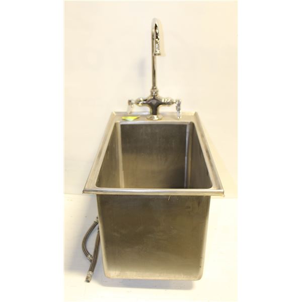 SS SIDE SINK W/ FAUCET 13 X 21 X 12 