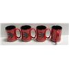 LOT OF 4- NBA TORONTO RAPTORS MUGS; RED/ BLACK
