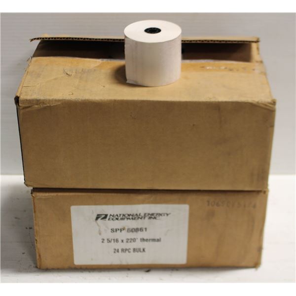 NEW 2 CASES OF 24 ROLLS OF THERMAL RECEIPT PAPER