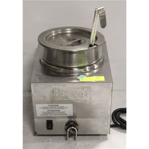 SERVER STAINLESS STEEL SINGLE POT HEATED GRAVY