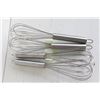 GROUP OF FOUR 9.5" STAINLESS STEEL SEALED WHIPS