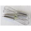 Image 2 : GROUP OF FOUR 9.5" STAINLESS STEEL SEALED WHIPS