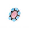 Image 3 : Navajo B Tsosie Silver Turquoise & Pink Conch Ring