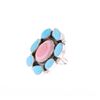 Image 4 : Navajo B Tsosie Silver Turquoise & Pink Conch Ring