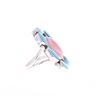 Image 6 : Navajo B Tsosie Silver Turquoise & Pink Conch Ring