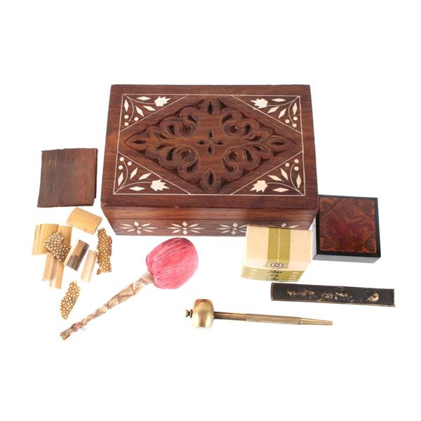 Japanese Inlayed Box of Katana Blade Cleaning Kit