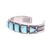 Image 5 : C.1949 Navajo Old Pawn Silver Turquoise Bracelet