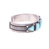 Image 8 : C.1949 Navajo Old Pawn Silver Turquoise Bracelet