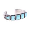 Image 9 : C.1949 Navajo Old Pawn Silver Turquoise Bracelet