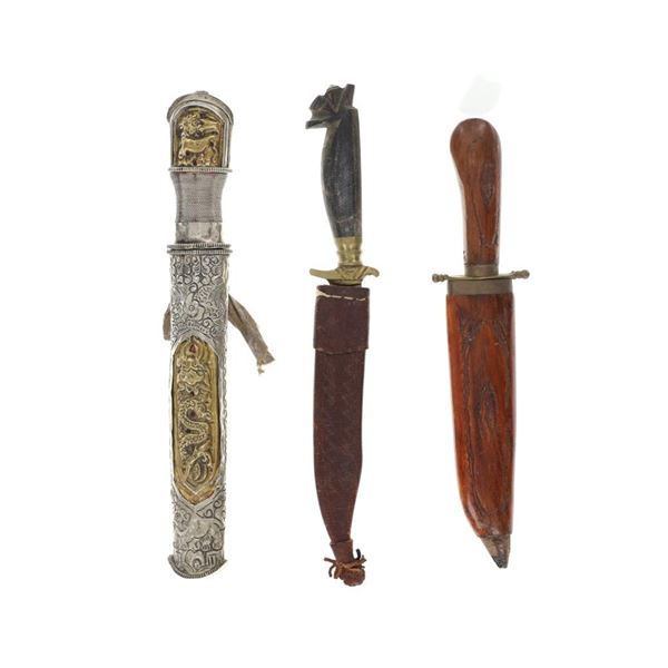 Ornate Ethnographic Fixed Blade Knife Collection