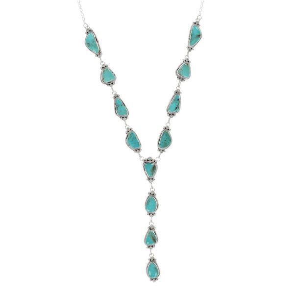 Navajo R. Sam Sterling Silver Turquoise Necklace