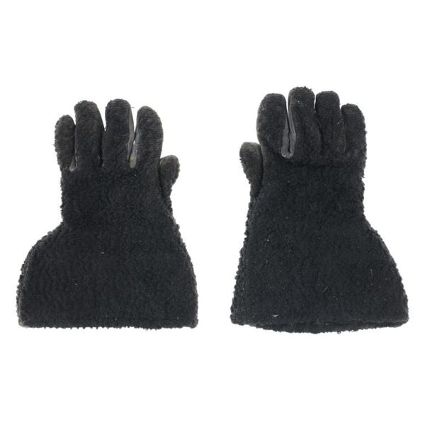 Wooly Sheep Wool Military Gauntlet Gloves c. 1930s