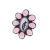Image 2 : Navajo R. Sam Sterling Silver Pink Conch Ring