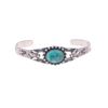 Image 1 : Navajo Fred Harvey Sterling Silver Turquoise Cuff