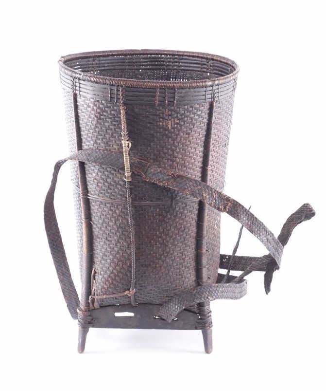 1900s Backpack Southern Laos Tribal Backpack Basket Early 1900s
