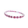 Image 2 : RARE Burmese Ruby & VS2 Diamond Platinum Bracelet