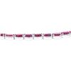 Image 6 : RARE Burmese Ruby & VS2 Diamond Platinum Bracelet