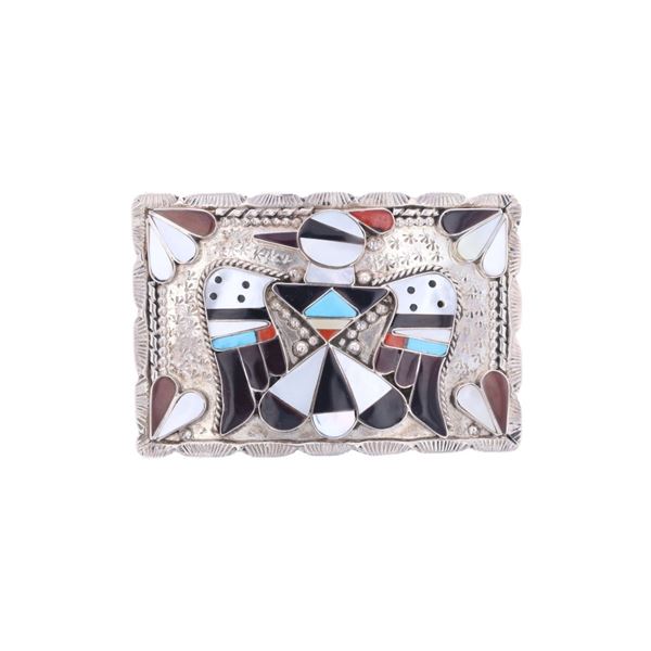 Zuni Bobby & Corraine Shack Inlaid Mosaic Buckle