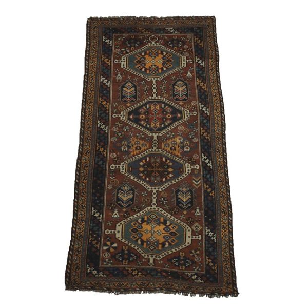Persian Shiraz Hand Knotted Woven Wool Area Rug