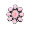 Image 2 : Navajo Roger Skeet Sterling Silver Pink Conch Ring