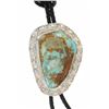 Image 3 : Navajo Sterling Silver C.C. Turquoise Bolo Tie