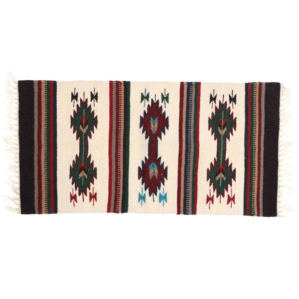 Zapotec Handwoven Stepped Medallion Style Rug