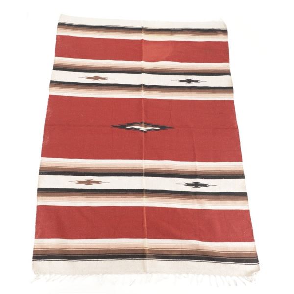 Handwoven Chimayo Natural Stepped Medallion Style