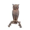 Image 12 : Folk Art Owl Cast Iron Rod Andirons c. 1950's