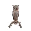 Image 4 : Folk Art Owl Cast Iron Rod Andirons c. 1950's