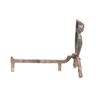 Image 7 : Folk Art Owl Cast Iron Rod Andirons c. 1950's