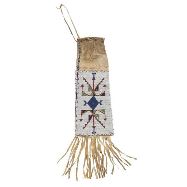 C. 1880 Sioux Large Beaded Pipe Bag -ex Harrisburg