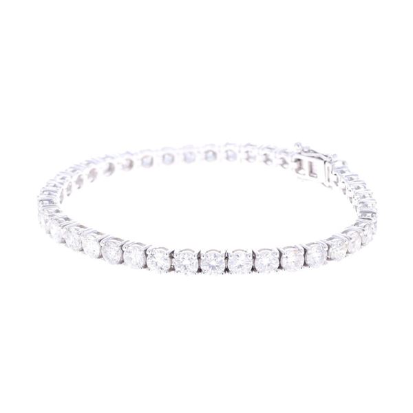 Brilliant 11.00ct Diamond 14k White Gold Bracelet