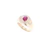 Image 1 : 1.16ct Myanmar Ruby & VS2 Diamond 14k Gold Ring