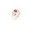 Image 4 : 1.16ct Myanmar Ruby & VS2 Diamond 14k Gold Ring