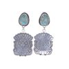 Image 1 : Navajo Tom Sterling Silver Ajax Turquoise Earrings