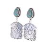 Image 2 : Navajo Tom Sterling Silver Ajax Turquoise Earrings