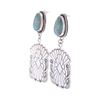 Image 3 : Navajo Tom Sterling Silver Ajax Turquoise Earrings