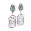 Image 4 : Navajo Tom Sterling Silver Ajax Turquoise Earrings