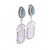 Image 5 : Navajo Tom Sterling Silver Ajax Turquoise Earrings