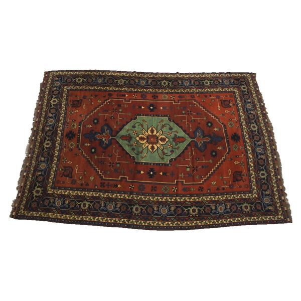 Heriz Serapi Persian Hand Knotted Wool Area Rug