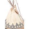 Image 10 : Polychrome Mounted Hide Wicker Tee Pee Display