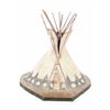 Image 1 : Polychrome Mounted Hide Wicker Tee Pee Display