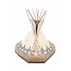 Image 2 : Polychrome Mounted Hide Wicker Tee Pee Display