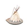 Image 6 : Polychrome Mounted Hide Wicker Tee Pee Display